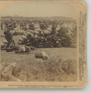 Kanadier Breaking Camp für Front Camp Town Südafrika Stereoview - Bild 1 von 4