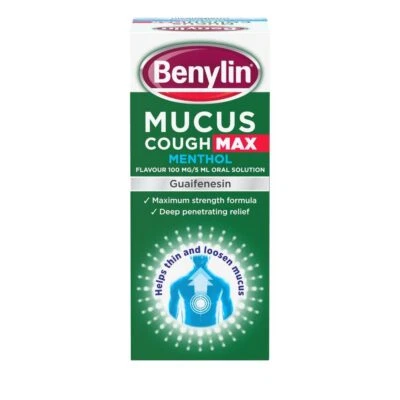 Benylin Mucus Cough Max Menthol Flavour Helps to Clear Chest Mucus from Day 1...