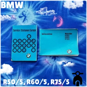 BMW R75/5,R60/5,R50/5 OWNERS MANUAL W/ EUROPE GAS STATIONS BOOK,GERMAN VERSIONS! - Picture 1 of 16