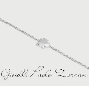 Braccialetto Rue des mille soggetto centrale bombato quadrifoglio BR-002 CAT QUA - Imagen 1 de 1