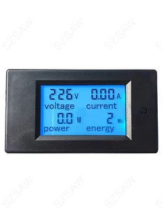 AC 80-260V LCD Digital 0-100A Volt Watt Power Meter Ammeter Voltmeter 110V 220V - Picture 1 of 9