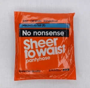NOS No Nonsense Sheer To Waist Pantyhose Med / Tall Size B Off White M57 New - Picture 1 of 8