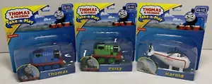 Thomas And Friends Take n Play Bundle Thomas, Percy & Harlod Diecast Trains NEW - Picture 1 of 8