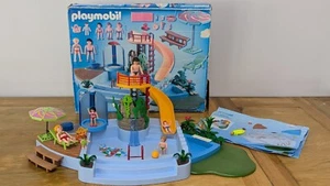 Playmobil Swimming Pool With Slide And Working Shower 4858 - Picture 1 of 8