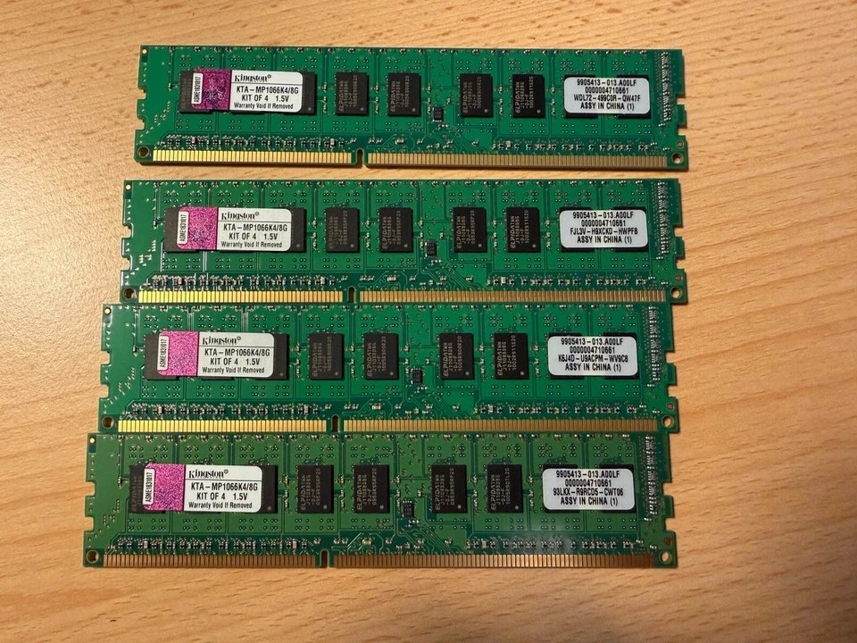 Kingston KTA-MP1066K4/8G 8GB Kit (4x2GB) UDIMM 240-Pin Memory Module - Image 1 of 1