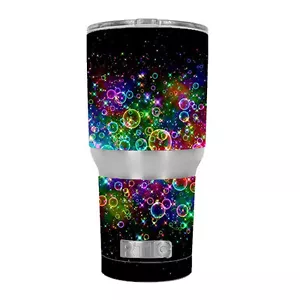 Skin Decal for RTIC 30 oz Tumbler Cup (6-piece kit) / Rainbow bubbles - Picture 1 of 1