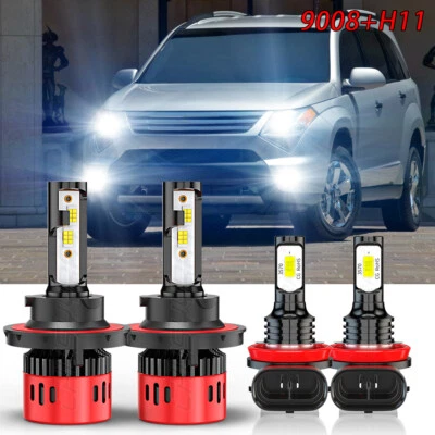For Suzuki XL-7 2007 - 2009 XL7 Combo LED Headlight + Fog Lights 4x 6000K Bulbs — 第 1/4 张图片