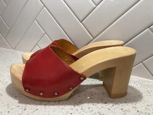 Vintage 80er Candies Original Sandalen High Heels Pantoletten Damen nicht übereinstimmend L 7/R 8 - Bild 1 von 12