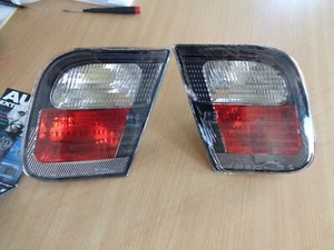 2x schwarze HECKLEUCHTE HECKLICHT ROT/WEIß INNEN LINKS +RECHTS FÜR BMW 3-ER E46 - Bild 1 von 7