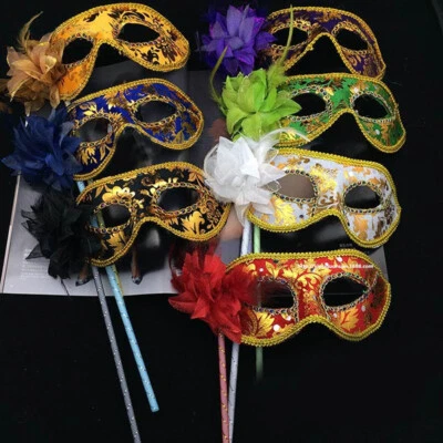 Girls Mardi Gras Venetian Costume Masquerade Ball Mask Prom Party Collection … - Image 1 of 4