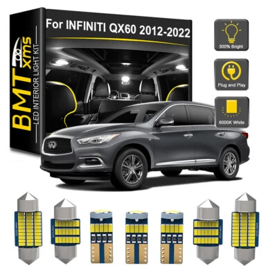 15x Interior LED Lights Map Bulbs White for INFINITI JX35 QX60 2012-2021 2022 - Image 1 of 4