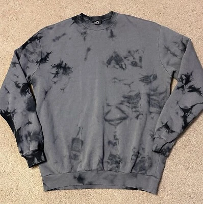 Sudadera Boohoo Mann Tie Dye Pequeña S Gris Cuello Redondo Edición Limitada Mundial Foto 1 de 4