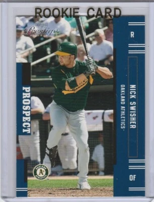 TARJETA DE NOVATO NICK SWISHER A's Prospect Prestige RC Béisbol NY YANKEES Foto 1 de 2