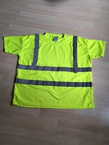 Herren Warnschutz T-Shirt 6XL Gelb Sicherheit Warnshirt Kurzarm Arbeitsshirt - Bild 1 von 4