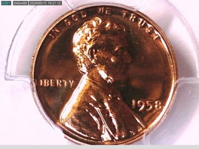 1958 Lincoln Wheat Cent PCGS PR 68 RD 35101898 Video - Image 1 of 3
