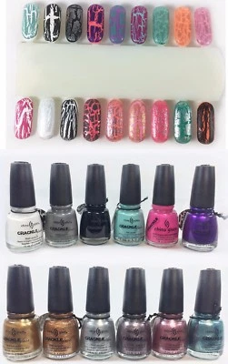 CHINA GLAZE CRACKLE SHATTER NAIL POLISH CRACKLE GLAZE COLLECTION ALL COLORS!! - Image 1 of 3