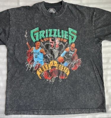 Camiseta masculina de basquete Feelgood Threads Guns & Roses Grizzlies XL NBA (25x28,5) - Imagem 1 de 4