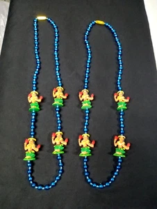 Mardi Gras Hula Girl Bead Necklaces 20'' Lot Of 2 - Picture 1 of 9