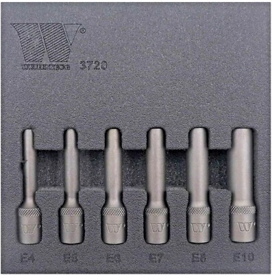 Welzh Werkzeug E Torx External Torx T Star Socket Set Extra Long Deep E4-E10 - Image 1 of 4