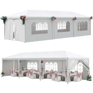 Carpa 10x30 Pies Toldo Para Fiestas Exteriores y Patio Tienda De Boda Heavy Duty - Picture 1 of 7