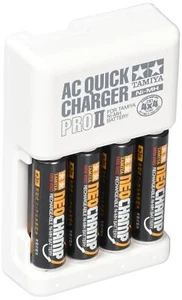 Tamiya 55116 Mini 4WD Neo Champ Ni-MH Battery (4 pcs.) & AC Quick Charger II New - Picture 1 of 2