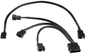 Fan splitter câble répartiteur Y 2pin 12V 1x Molex vers 3x connecteur + Rallonge - Photo 1/4