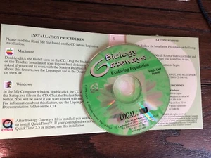 Exploring Population - vintage MAC & PC learning biology software CD - Picture 1 of 1