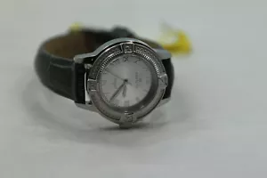Ladies Invicta Angel 15083 Silver Tone Grey Leather Strap Night Glow Watch - Picture 1 of 6