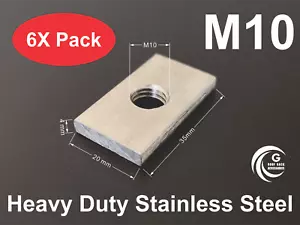 Channel Slot Nut Rhino Thule Yakima Pro Rola roof rack awning Accessories M10X6 - Foto 1 di 2