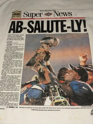 De colección Denver Broncos Green Bay Packers Super Bowl XXXII 32 1998 NFL XL  Foto 1 de 4