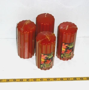 Set of 4 Fall Pumpkin Scented Candles | Fall Autumn Orange Candle - 6" Tall - Picture 1 of 4