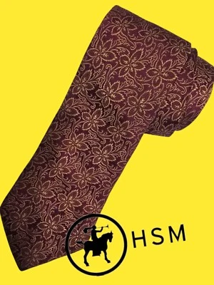 HART SCHAFFNER MARX ИЗЫСКАННЫЙ ТКАНЫЙ ШЕЛКОВЫЙ ГАЛСТУК, НОВЫЙ БЕЗ ЯРЛЫКОВ - Изображение 1 из 4