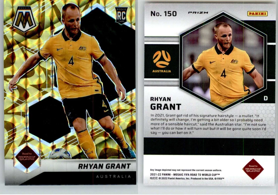 Rhyan Grant 2021-22 Mosaic FIFA World Cup Gold Reactive #150 RC - Image 1 of 1