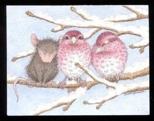 16 Vintage HOUSE MOUSE Holiday Cards/Envelopes "Peace on Earth" Jareckie 2000 - Picture 1 of 3