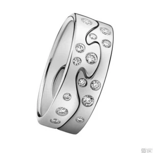 Georg Jensen. Two-pcs. Fusion Ring - 18k. White Gold with diamonds (AA)(AB) - Picture 1 of 1