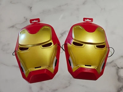 Iron Man Child's Halloween Mask Marvel Avengers Set of 2 New Rubie's Costume Co. - Image 1 of 4