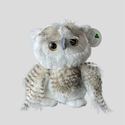 Opal The Snow Owl Portland Plush Stuffed Animal Toy Realistic White Gray New 9" - Image 1 of 4