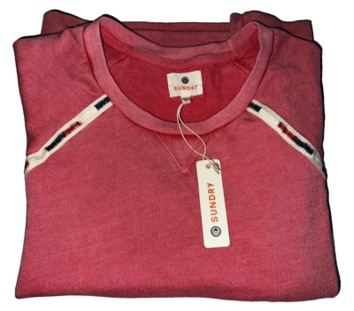 Sundry Size 2 (M) Pink Wash Knit Pullover Sweatshirt Embroidery  Cute  With Tags - Image 1 of 4