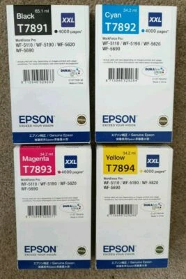Genuine lot of Epson T7891 T7892 T7893 T7894 Ink Cartridges - FREE UK DELIVERY - Image 1 of 2