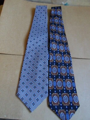 DOS corbatas clásicas de seda de diseñador Andhurst para hombre EE. UU. Foto 1 de 4