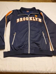 BROOKLYN XPRESS JACKET Adult XL NAVY COLOR/STRIPED ARMS - Picture 1 of 7