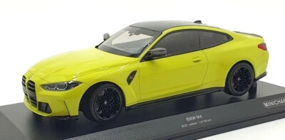 Minichamps 1/18 Scale Diecast 155 020120 - 2020 BMW M4 - Yellow - Image 1 of 4