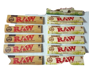 RAW Rolling Papers King Size Slim Classic & Hemp Natural Unrefined Skins **UK** - Bild 1 von 5
