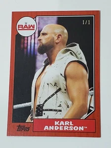 Tarjeta paralela roja 2017 Topps Heritage WWE #24 Karl Anderson #1/1 única - Imagen 1 de 3