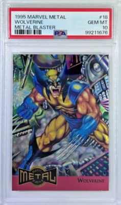 1995 Fleer Marvel Metal Blaster #18 Wolverine PSA 10 GEM-MT - Image 1 of 2