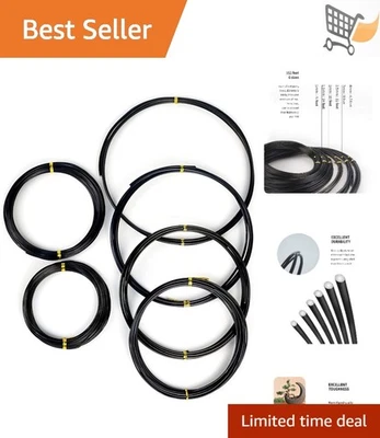 Kit de herramientas de entrenamiento de árbol artesanal de alambre de bonsái de aluminio negro 6 tamaños 152 pies Foto 1 de 4