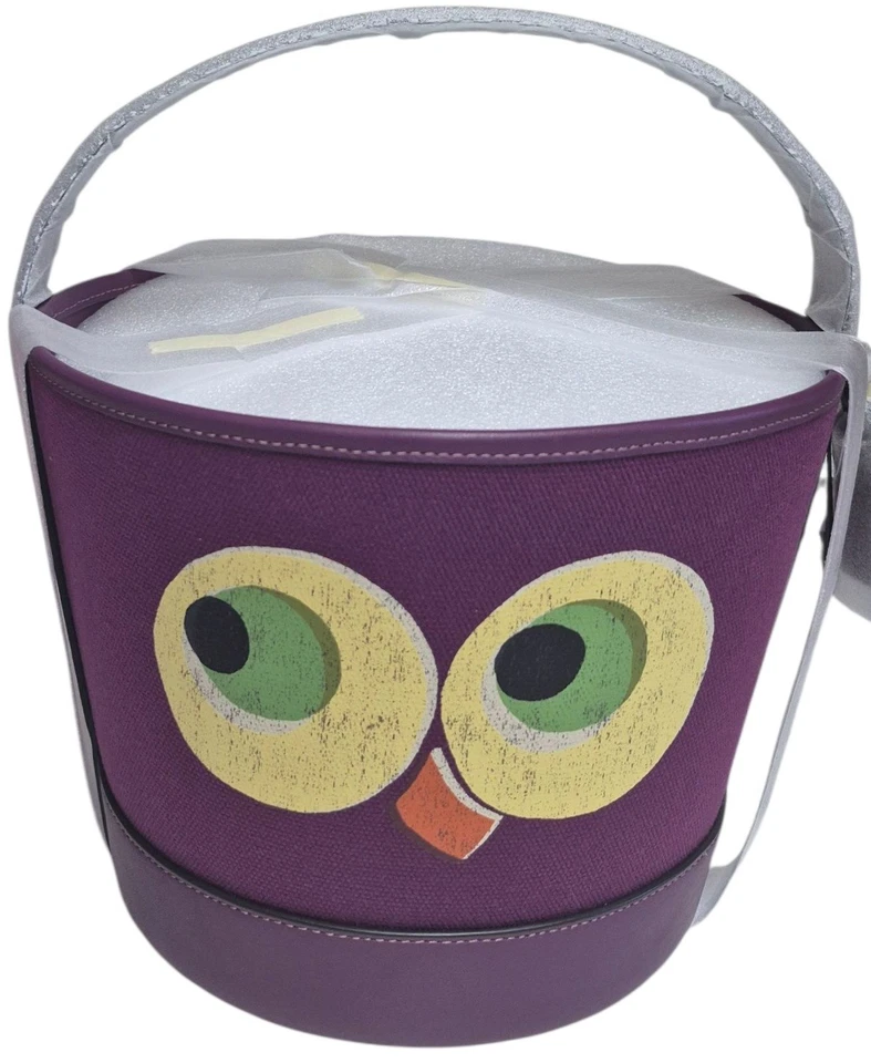 Coach CCE03 Trick Or Treat Owl Halloween Bucket 2025 Plum Regenerative Dust Bag