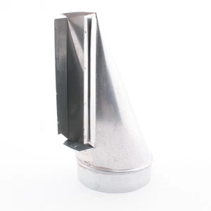 Standex 17-307 3.25" x 10-7" Center End Stack Galvanized Duct Elbow w/ Adj Angle - Picture 1 of 9
