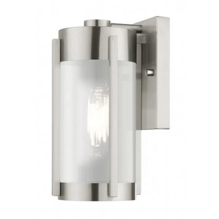 LIVEX LIGHTING 22380-91 Linterna de Pared Exterior Níquel Cepillado, 1 Li Foto 1 de 1