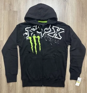 Y2K FOX Monster Energy Drink Black Hoodie Size M - Picture 1 of 11